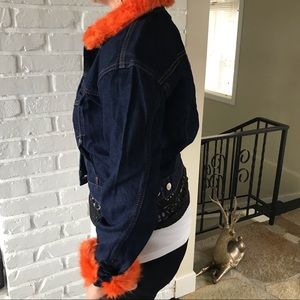 orange denim jacket topshop